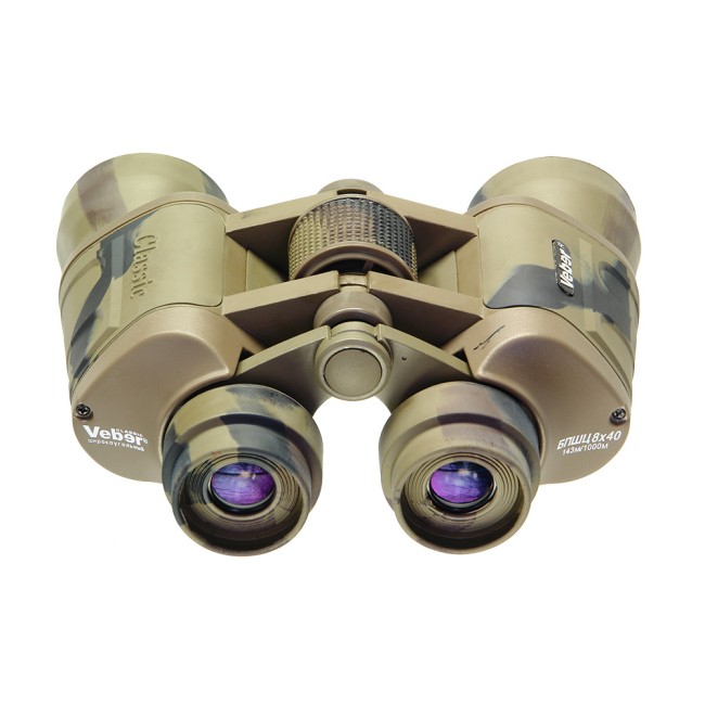 Бинокль Veber Classic БПШЦ 8x40 VRWA широкоугольный, камуфлированный