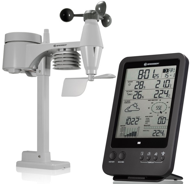 Метеостанция Bresser «5 в 1», черная Метеостанция Bresser «5 в 1», черная