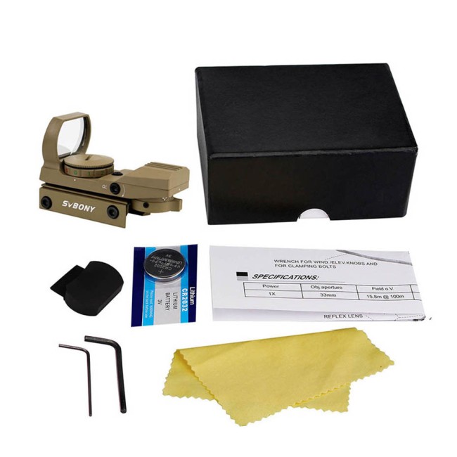 Прицел SVBONY с красной точкой 1х, крепление 20 мм Прицел SVBONY с красной точкой 1х, крепление 20 мм