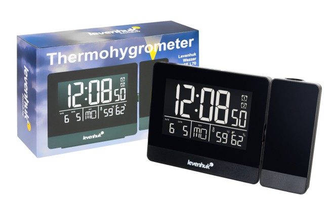 Часы-термометр Levenhuk Wezzer BASE L70 с проектором Часы-термометр Levenhuk Wezzer BASE L70 с проектором