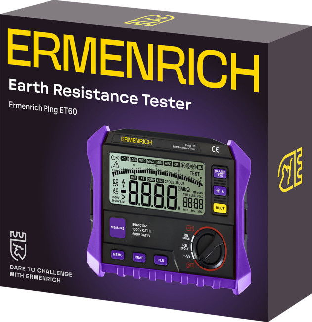 Тестер заземления Ermenrich Ping ET60, фиолетовый