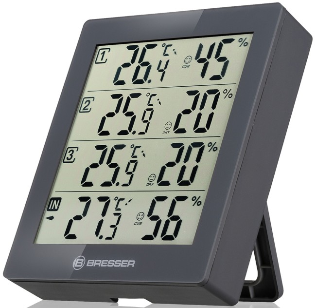 Метеостанция Bresser Temeo Hygro Quadro, серая Метеостанция Bresser Temeo Hygro Quadro, серая