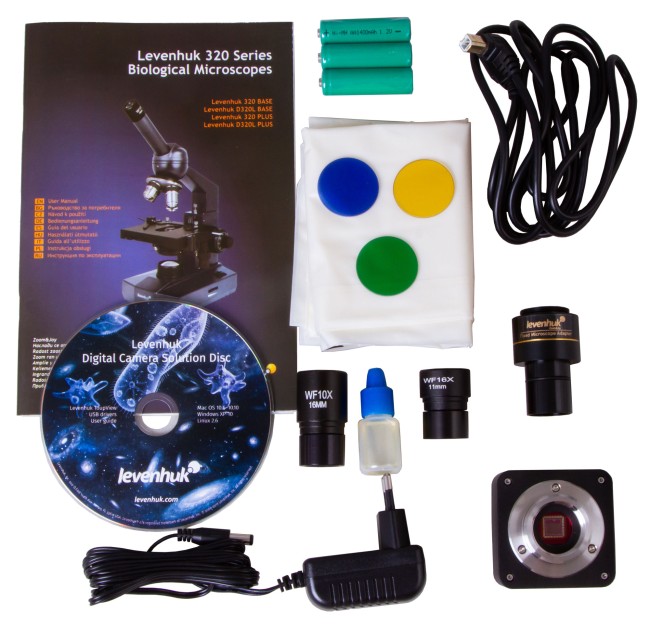 Микроскоп цифровой Levenhuk D320L PLUS, 3,1 Мпикс, монокулярный Микроскоп цифровой Levenhuk D320L PLUS, 3,1 Мпикс, монокулярный
