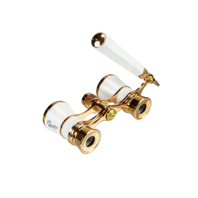 Бинокль театральный Veber Opera БГЦ 3x25 лорнет, белый/золотой Бинокль театральный Veber Opera БГЦ 3x25 лорнет, белый/золотой