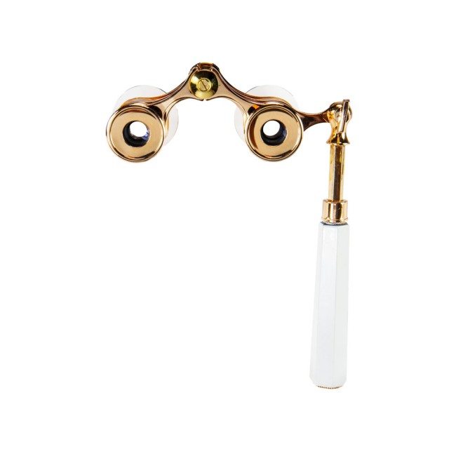 Бинокль театральный Veber Opera БГЦ 3x25 лорнет, белый/золотой Бинокль театральный Veber Opera БГЦ 3x25 лорнет, белый/золотой