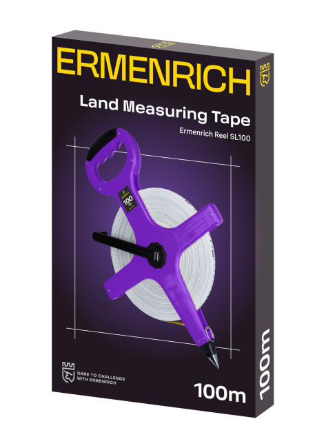 Рулетка геодезическая Ermenrich Reel SL100, фиолетовый