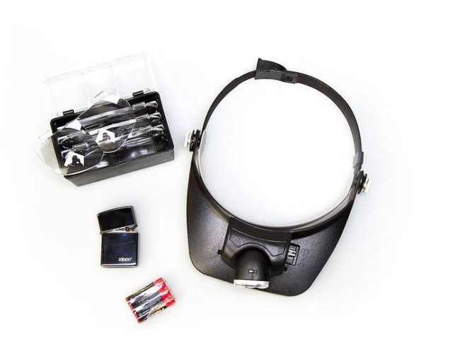 Лупа налобная с подсветкой Veber 81001-3Led, 1,2x-3,5x