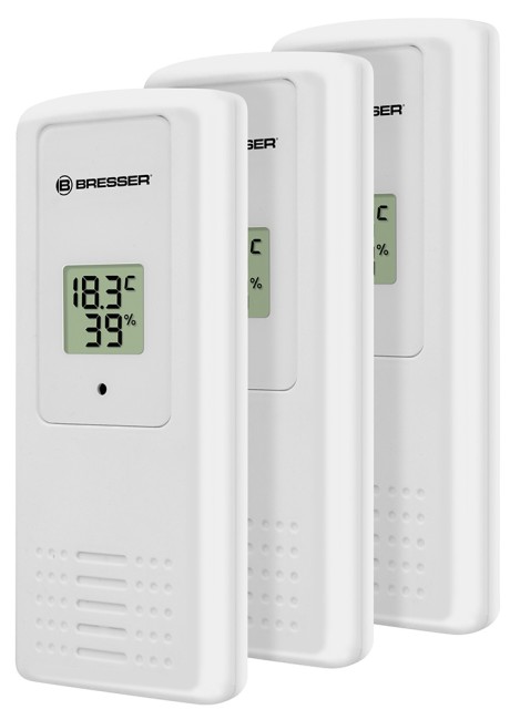 Метеостанция Bresser Temeo Hygro Quadro DLX с тремя датчиками, черная Метеостанция Bresser Temeo Hygro Quadro DLX с тремя датчиками, черная