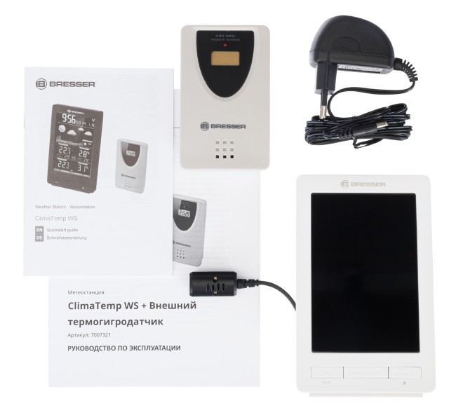 Метеостанция Bresser ClimaTemp WS с цветным дисплеем, белая Метеостанция Bresser ClimaTemp WS с цветным дисплеем, белая