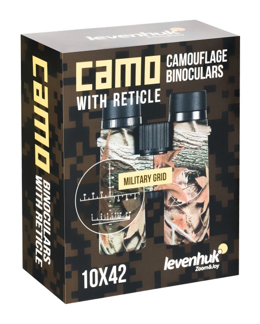 Бинокль Levenhuk Camo Moss 10x42 с сеткой Бинокль Levenhuk Camo Moss 10x42 с сеткой