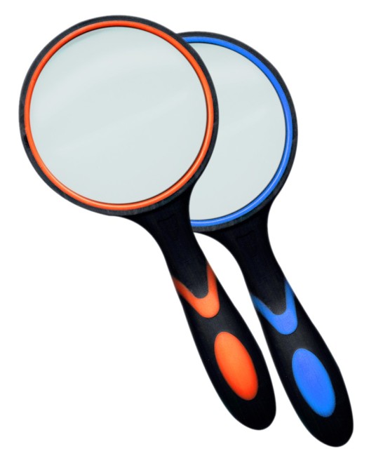 Лупа ручная круглая 2.5х-100мм (резиновая двуцветная ручка) Kromatech