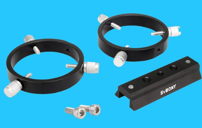 Крепежные кольца с пластиной SVBONY для искателя и гида, 43-70 мм Крепежные кольца с пластиной SVBONY для искателя и гида, 43-70 мм