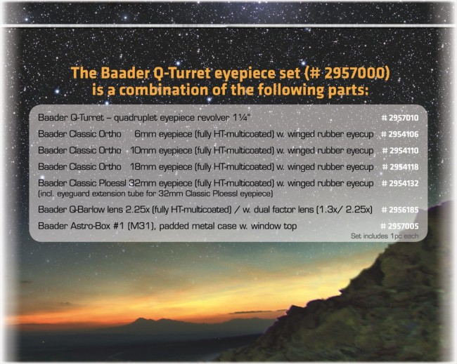 Набор аксессуаров Baader Planetarium Q-Turret Набор аксессуаров Baader Planetarium Q-Turret