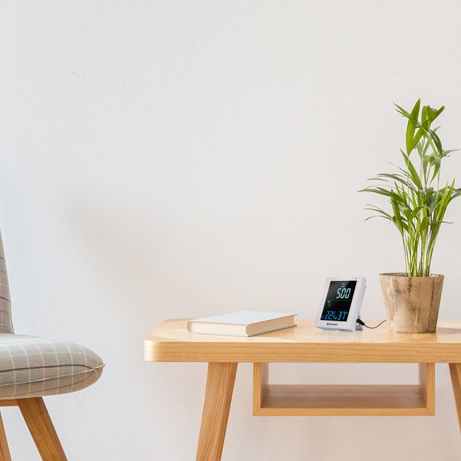 Гигрометр Bresser Air Quality Smile с датчиком CO2, белый Гигрометр Bresser Air Quality Smile с датчиком CO2, белый