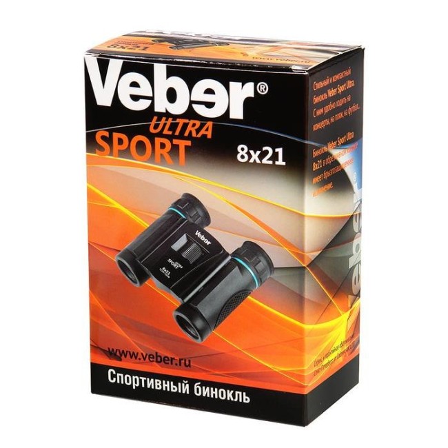 Бинокль Veber Ultra Sport БН 8x21 черный Бинокль Veber Ultra Sport БН 8x21 черный