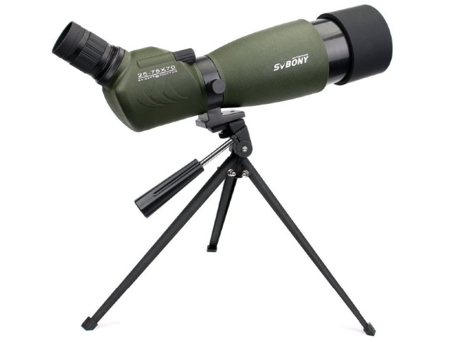 Зрительная труба SVBONY 25-75х70 с призмой 45 гр., на штативе
