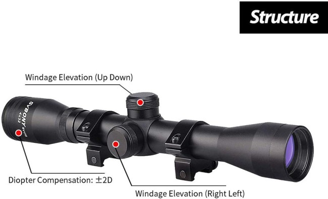 Прицел SVBONY оптический 4x32 (SV175) Прицел SVBONY оптический 4x32 (SV175)