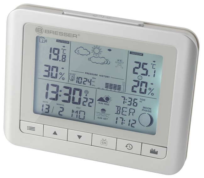 Метеостанция Bresser TemeoTrend WF, белая