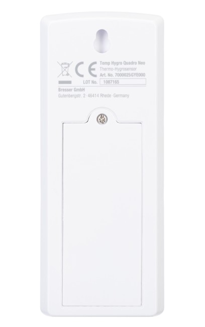 Метеостанция Bresser Temeo Hygro Quadro Prestige с тремя датчиками, белая