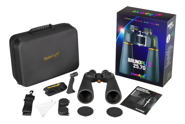 Набор: бинокль Levenhuk Bruno PLUS 25x70 со штативом
