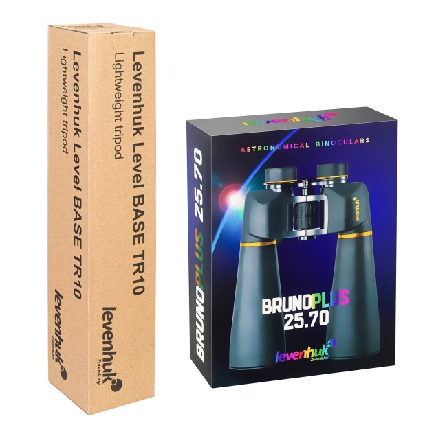 Набор: бинокль Levenhuk Bruno PLUS 25x70 со штативом