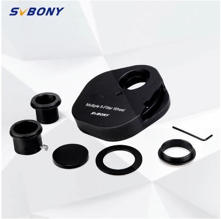 Колесо фильтров SVBONY на 5 фильтров 1,25", неавтоматизинованное Колесо фильтров SVBONY на 5 фильтров 1,25", неавтоматизинованное