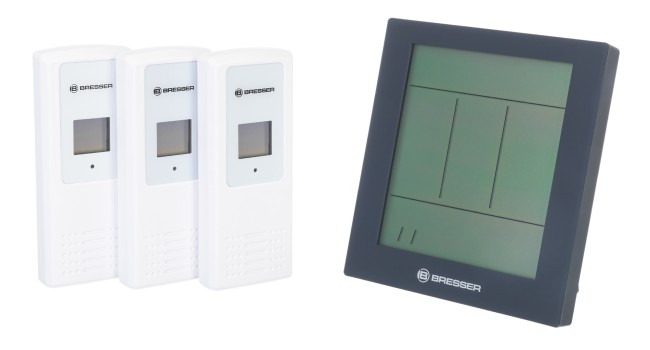 Метеостанция Bresser Temeo Hygro Quadro Prestige с тремя датчиками, серая Метеостанция Bresser Temeo Hygro Quadro Prestige с тремя датчиками, серая