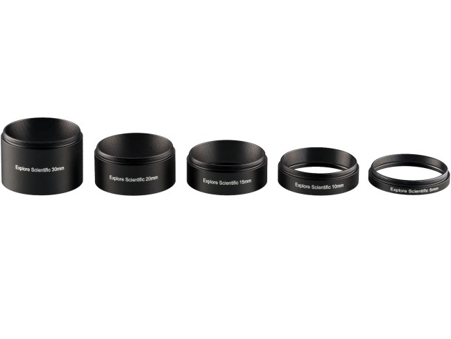 Набор удлинительных колец Explore Scientific M48x0.75 (30,20,15,10,5 мм) Набор удлинительных колец Explore Scientific M48x0.75 (30,20,15,10,5 мм)