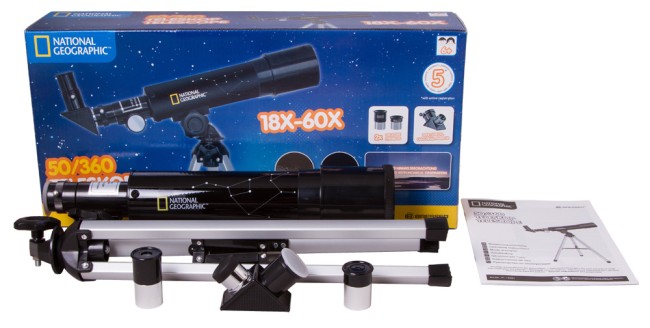 Телескоп Bresser National Geographic 50/360 AZ Телескоп Bresser National Geographic 50/360 AZ