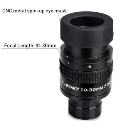 Окуляр-зум SVBONY 10-30 мм, 1,25" (SV170)