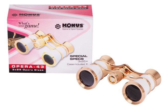 Театральный бинокль Konus 3x25 Pearl