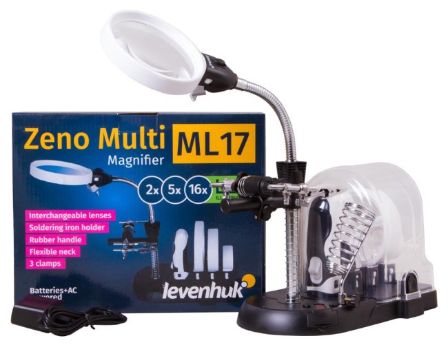 Мультилупа Levenhuk Zeno Multi ML17, черная Мультилупа Levenhuk Zeno Multi ML17, черная