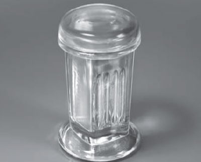 Емкость стеклянная, 32х32х86мм на 5 стекол вертикально Емкость стеклянная, 32х32х86мм на 5 стекол вертикально