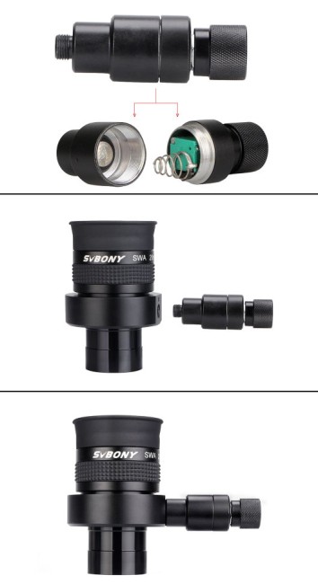 Окуляр-гид SVBONY 20 мм с перекрестием и подсветкой