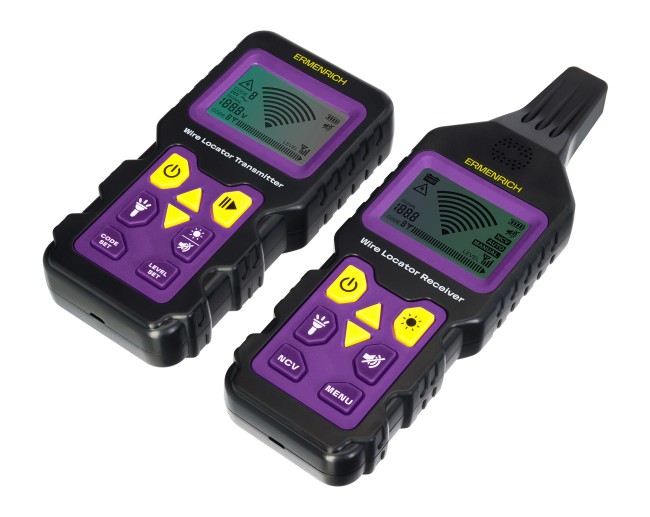 Детектор подземных проводов Ermenrich Ping SM150, фиолетовый Детектор подземных проводов Ermenrich Ping SM150, фиолетовый