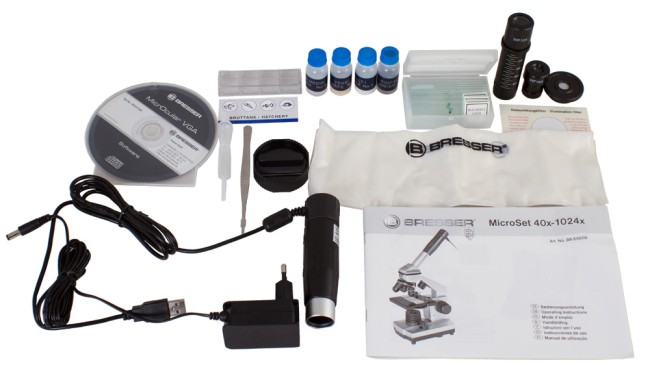 Микроскоп цифровой Bresser Junior 40x-1024x, в кейсе Микроскоп цифровой Bresser Junior 40x-1024x, в кейсе