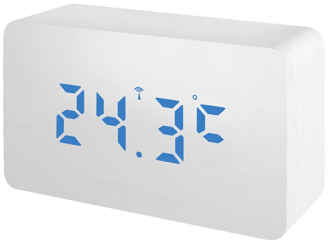 Часы Bresser MyTime W Color LED Blue, белые