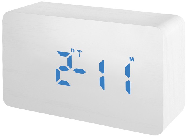 Часы Bresser MyTime W Color LED Blue, белые
