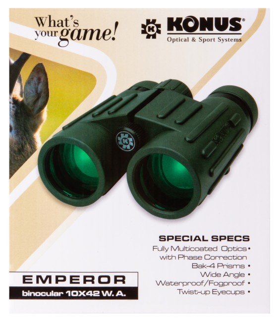 Бинокль Konus Emperor 10x42 WA Green Бинокль Konus Emperor 10x42 WA Green