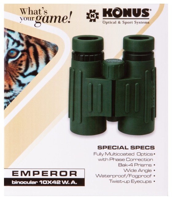 Бинокль Konus Emperor 10x42 WA Green Бинокль Konus Emperor 10x42 WA Green