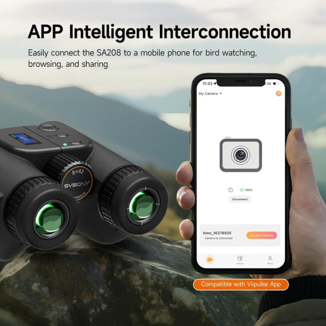 Фото-видео бинокль SVBONY 8x42 SA208