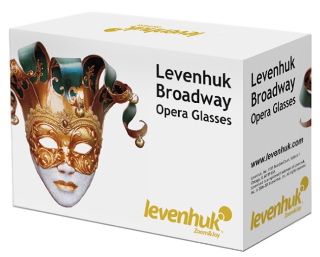 Бинокль Levenhuk Broadway 325F с подсветкой и цепочкой, золотой Бинокль Levenhuk Broadway 325F с подсветкой и цепочкой, золотой