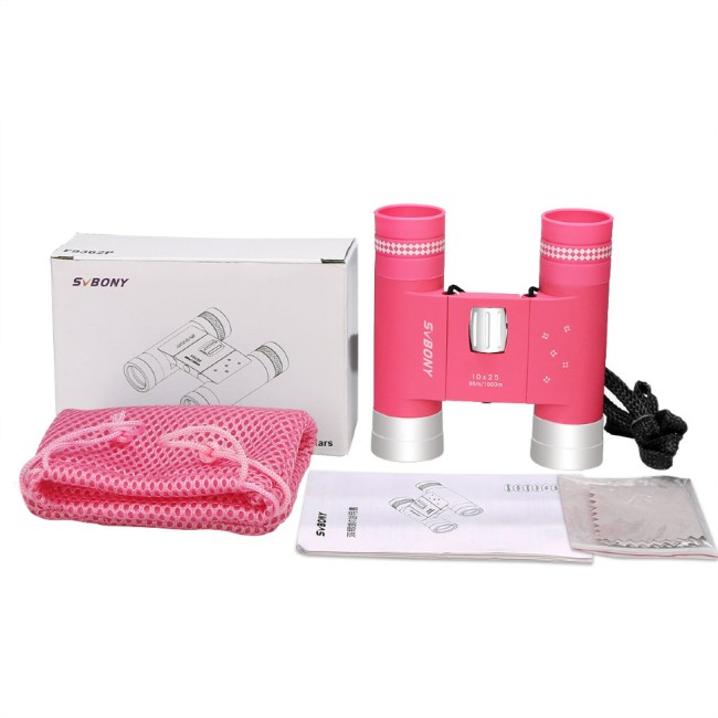 Бинокль детский SVBONY 10x25 розовый
