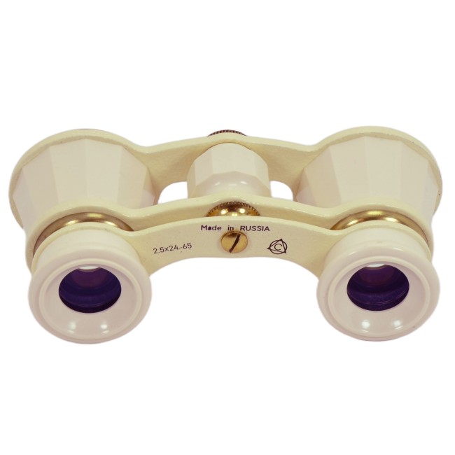Бинокль театральный ЛЗОС БГН 2,5х24, слоновая кость