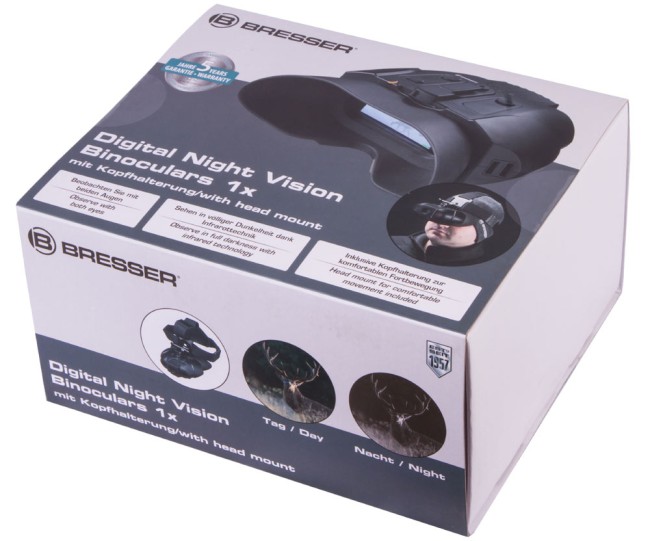Бинокль ночного видения цифровой Bresser 1–2x, с креплением на голову Бинокль ночного видения цифровой Bresser 1–2x, с креплением на голову