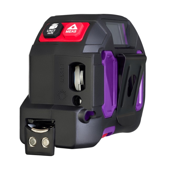 Рулетка с лазерным дальномером Ermenrich Reel SLR545 PRO, фиолетовый