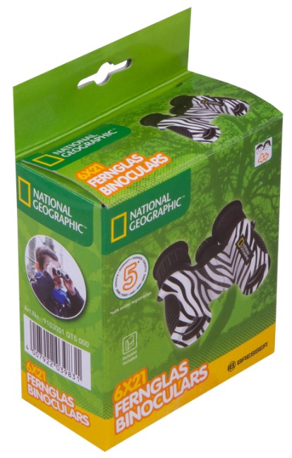 Бинокль детский Bresser National Geographic 6x21 «Зебра»