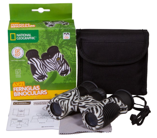 Бинокль детский Bresser National Geographic 6x21 «Зебра»