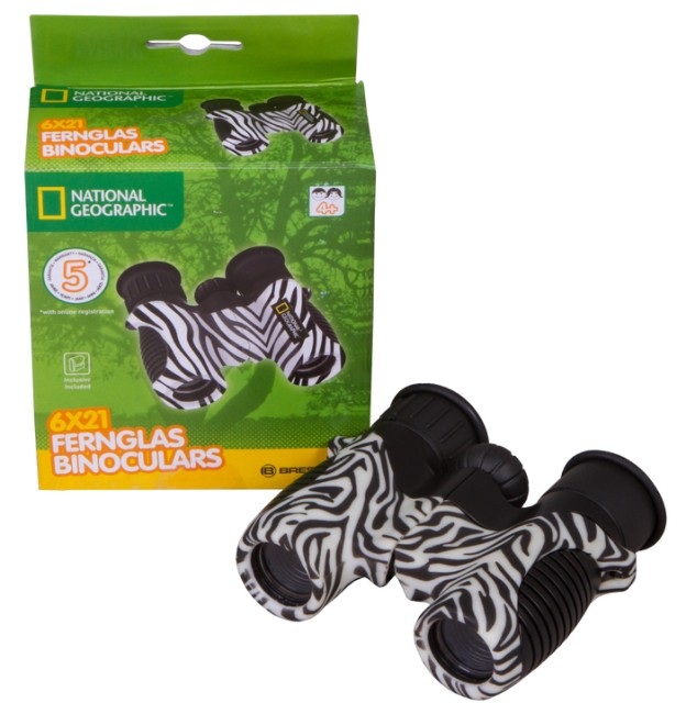 Бинокль детский Bresser National Geographic 6x21 «Зебра»