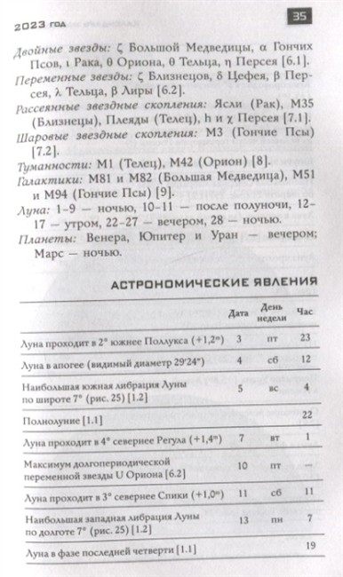 Школьный астрономический календарь на 2022/2023 год